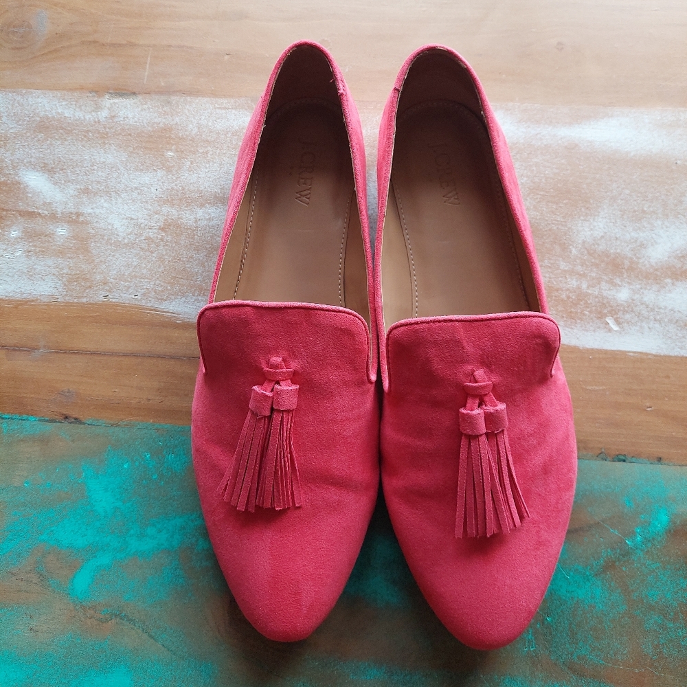 J.Crew SZ 10, Tassel Loafers Coral